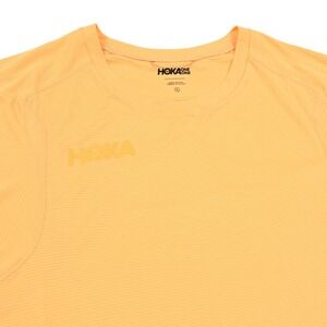 Hoka One Glide Shirt Mens Large Tangerine Short Sleeve Running Athletic Top